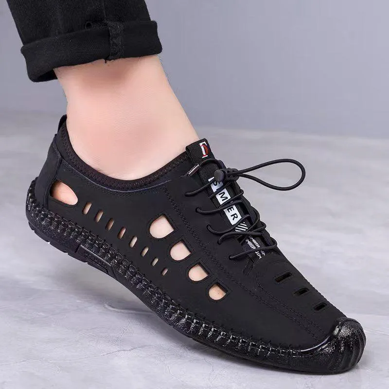 Handmade Soft Flat Bottom Breathable Hole Shoes