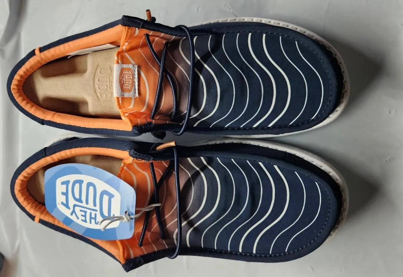 Hey Dude Men Wally Surf Waves Navy/Multi