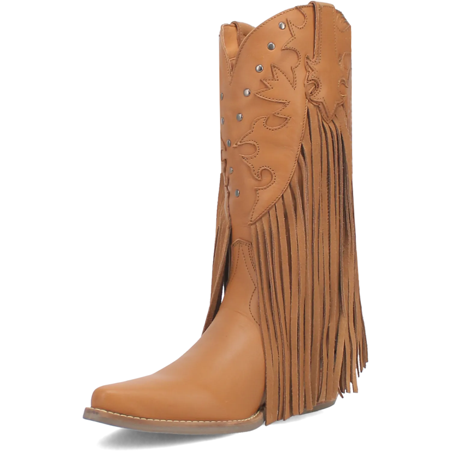 Hoedown Camel Leather Fringe Boots (DS)