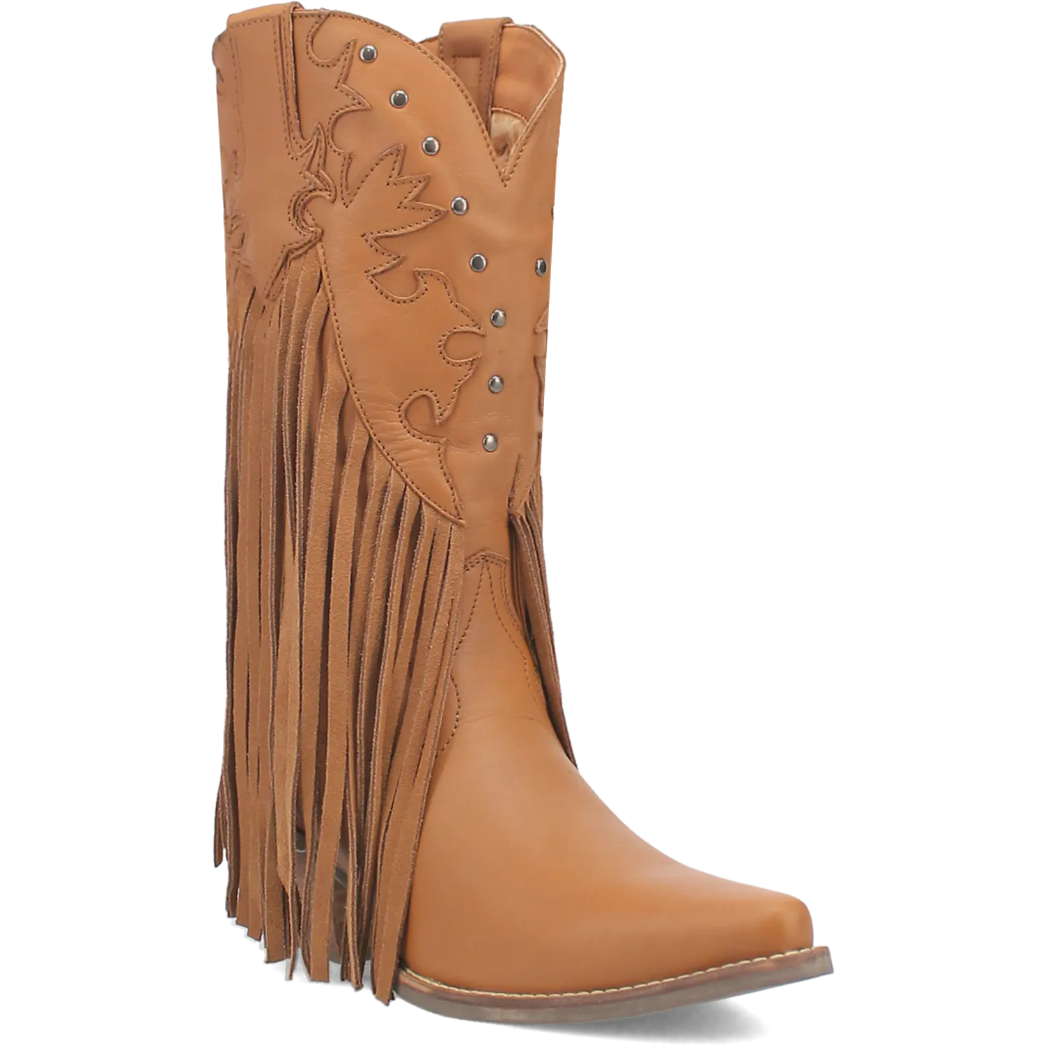 Hoedown Camel Leather Fringe Boots (DS)
