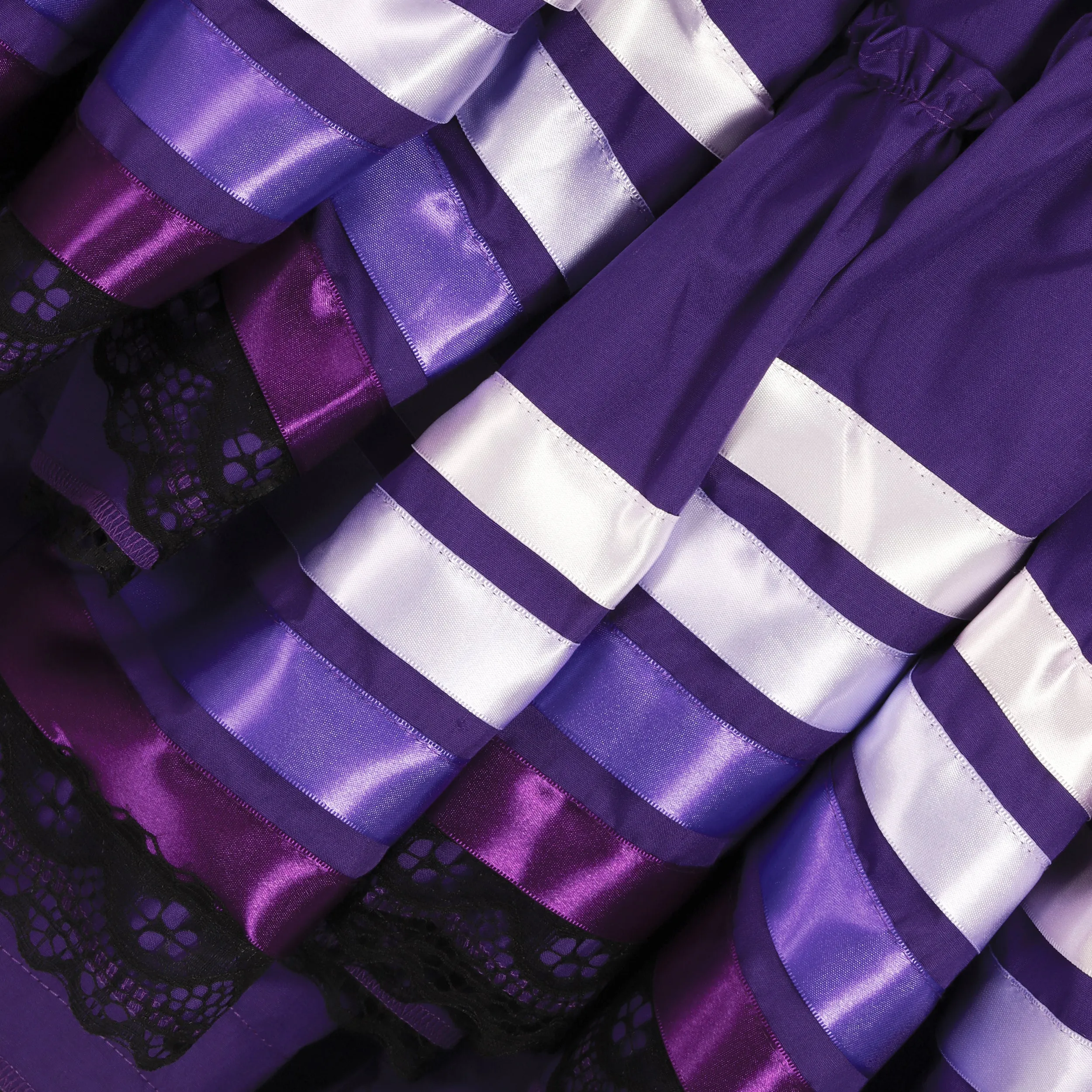 Hoja de Maiz Doble Vuelo Folklórico Practice Skirt – Morado