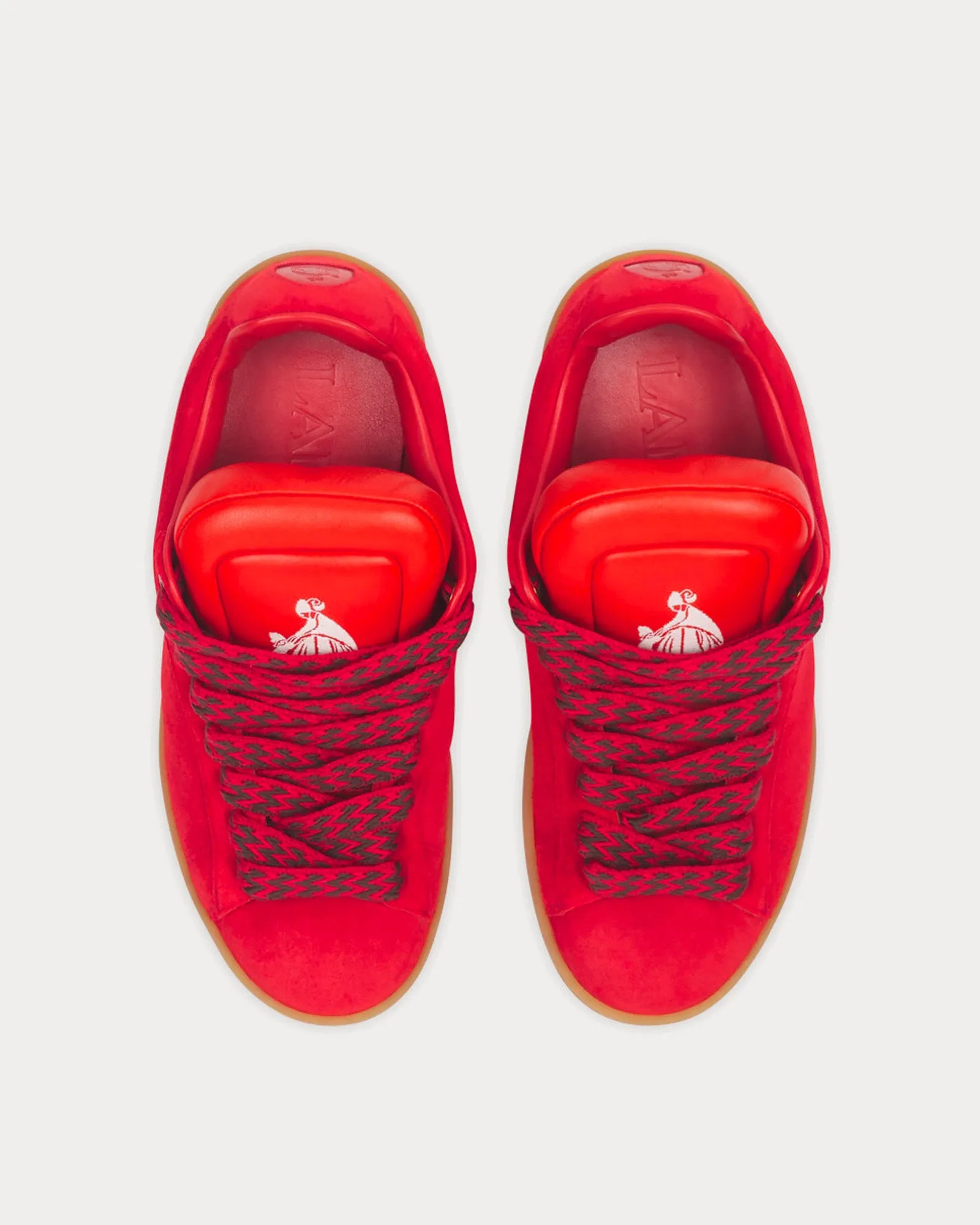 Hyper Curb Lite Leather & Suede Poppy Red / Orange Low Top Sneakers