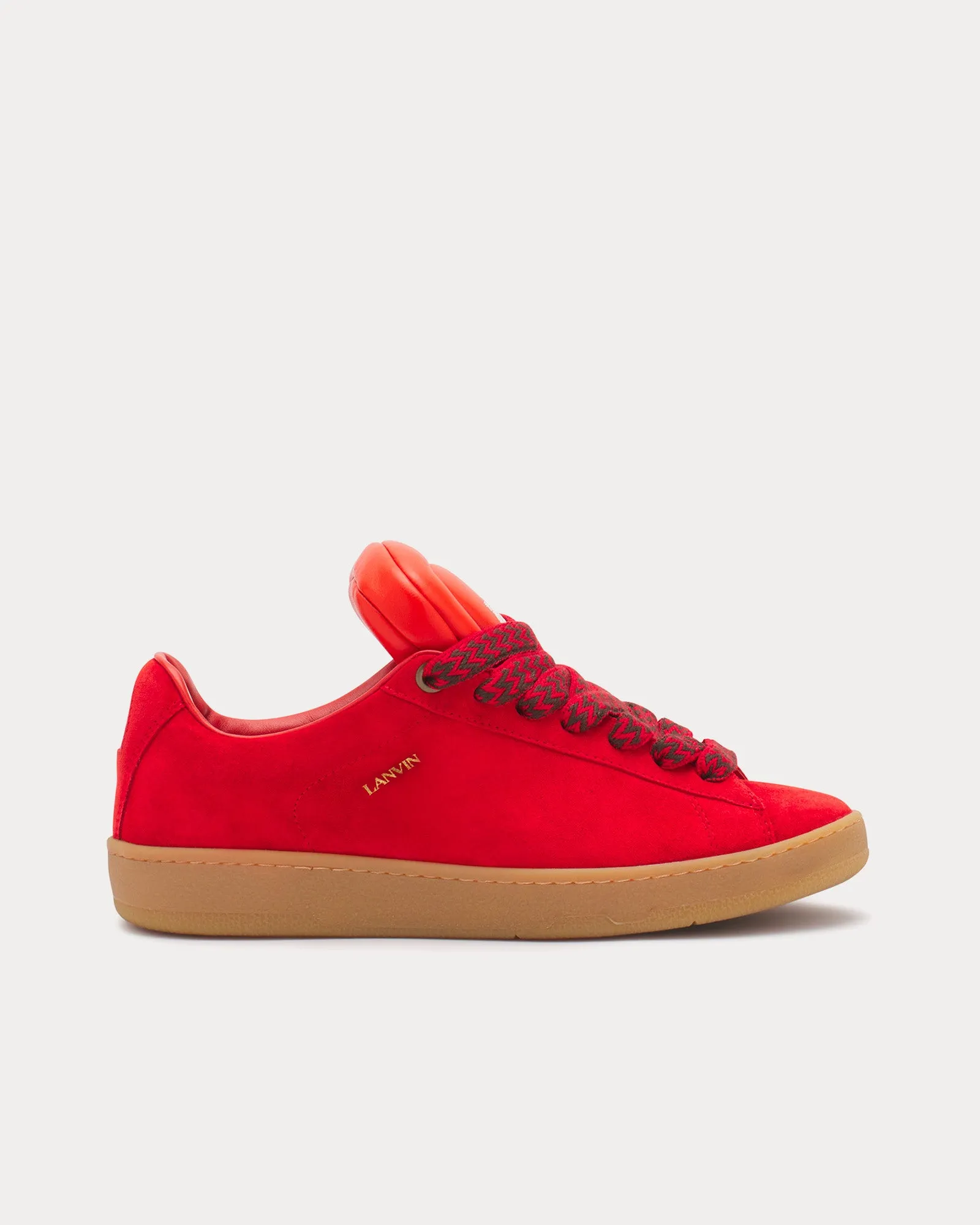Hyper Curb Lite Leather & Suede Poppy Red / Orange Low Top Sneakers