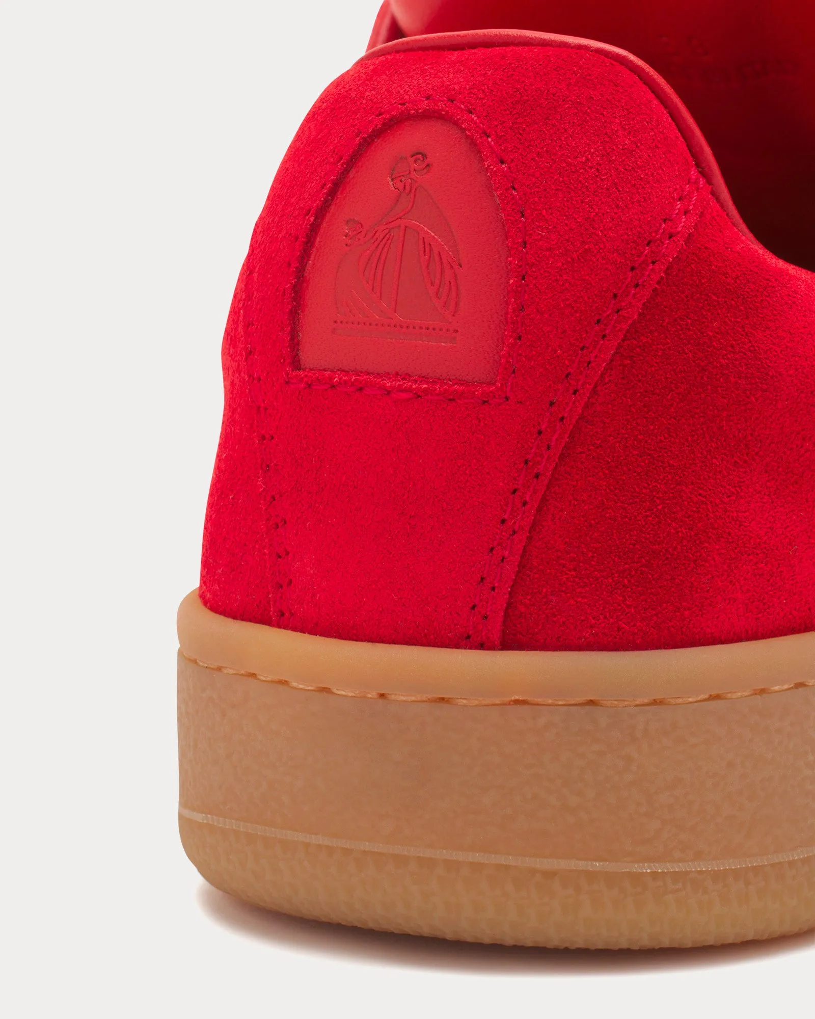 Hyper Curb Lite Leather & Suede Poppy Red / Orange Low Top Sneakers