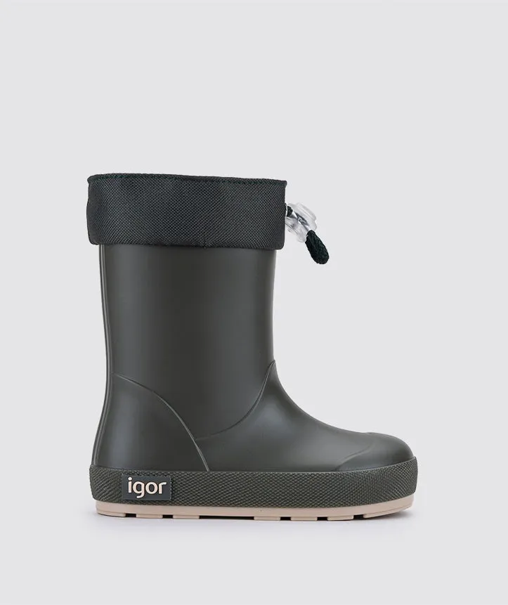 Igor Boy's and Girl's Yogi Dk Cuello Rain Boots - Kaki