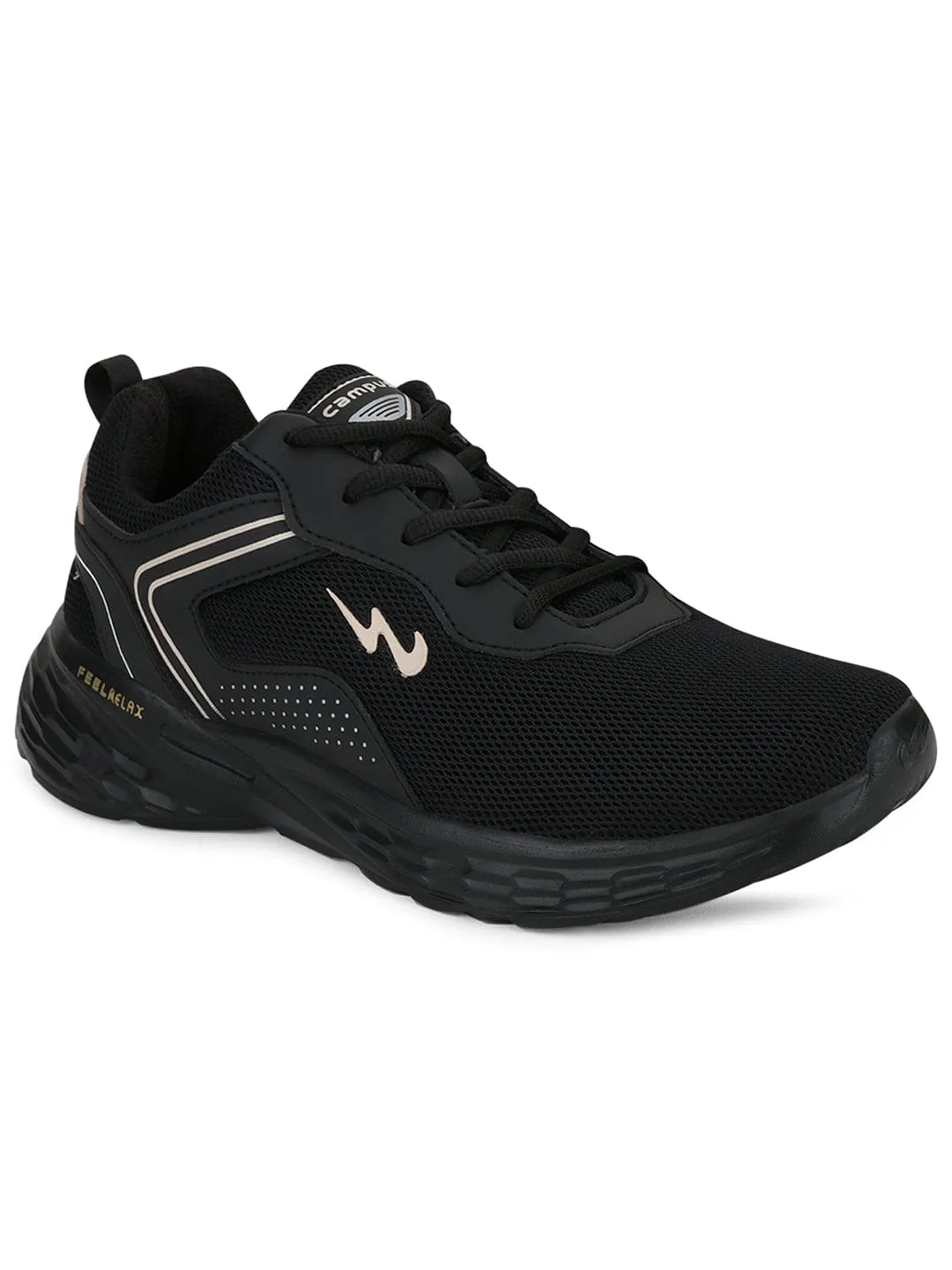 KOSMO PRO Black Men's Running Shoes