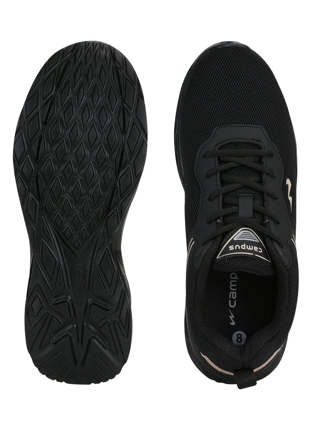 KOSMO PRO Black Men's Running Shoes