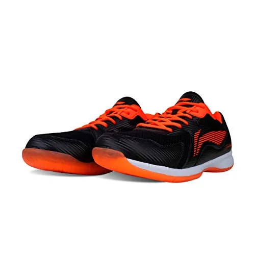 Li-Ning Attack Pro III Badminton Shoes (Black/Orange) UK 2