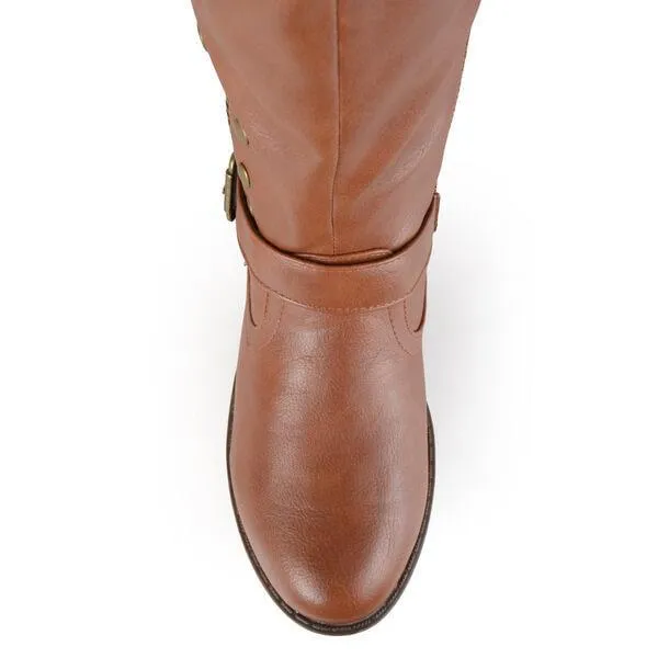 Low Heel Buckle Rivets Knee High Boots