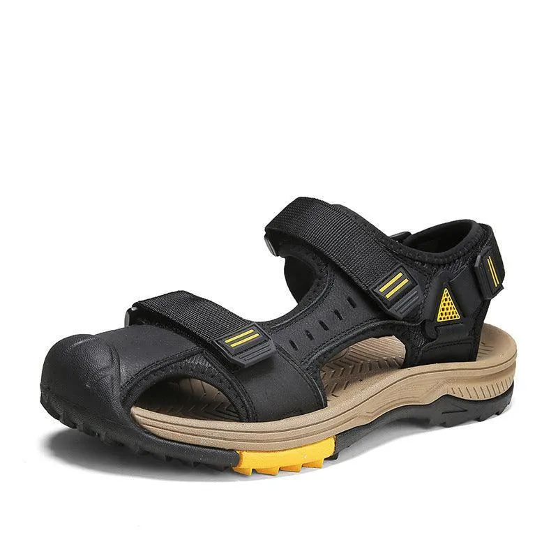 Men’s Baotou Leather Sandals - Outdoor Breathable Casual