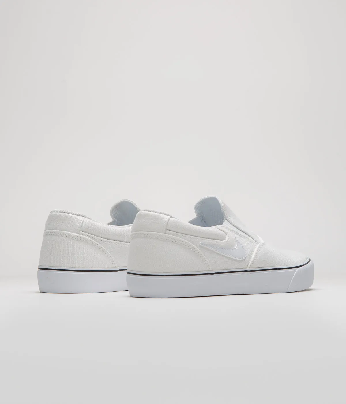 Nike SB Chron 2 Slip Shoes - White / White - White - Black