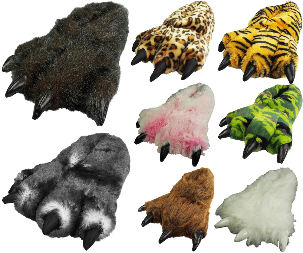 Norty Boys Girls Women Men Soft Animal Claw Paw Feet Indoor Slippers