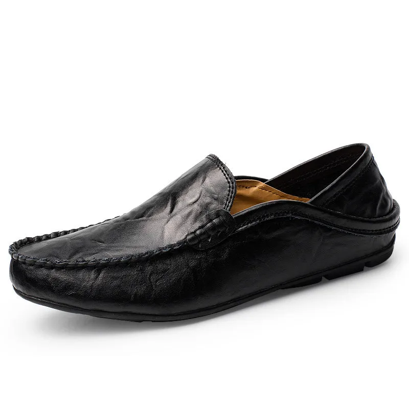 Outdoor Large Size Men's Shoes Casual Shoes Foreign Shoes Dad Gommino Slip-on Leather Shoes Men