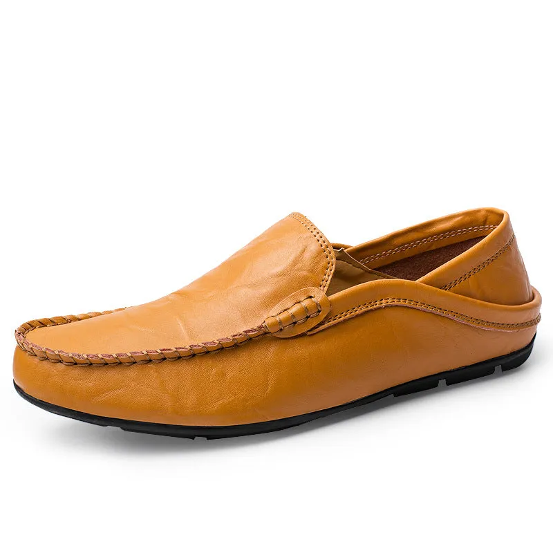 Outdoor Large Size Men's Shoes Casual Shoes Foreign Shoes Dad Gommino Slip-on Leather Shoes Men
