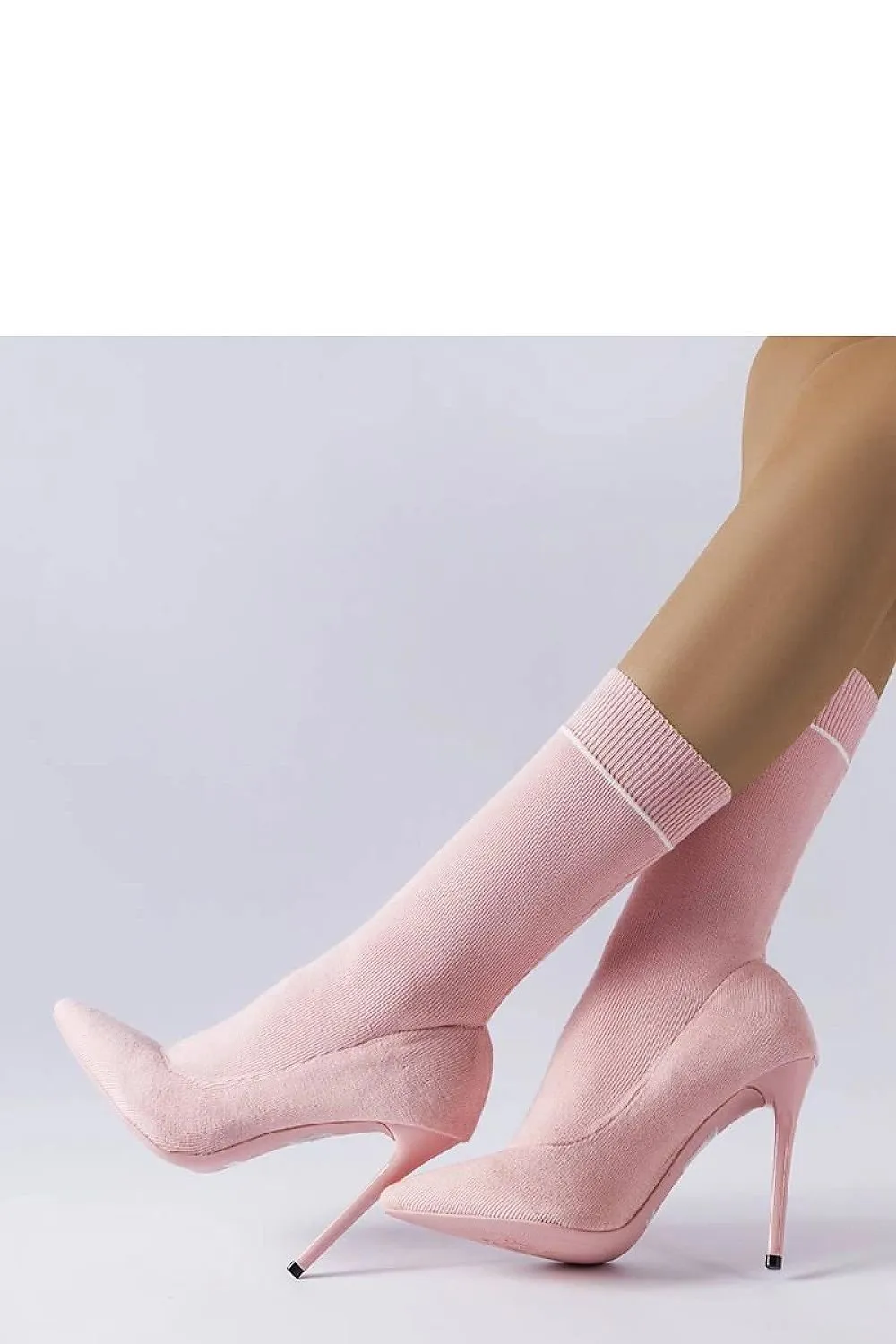 Pelletier's white sock stiletto boots