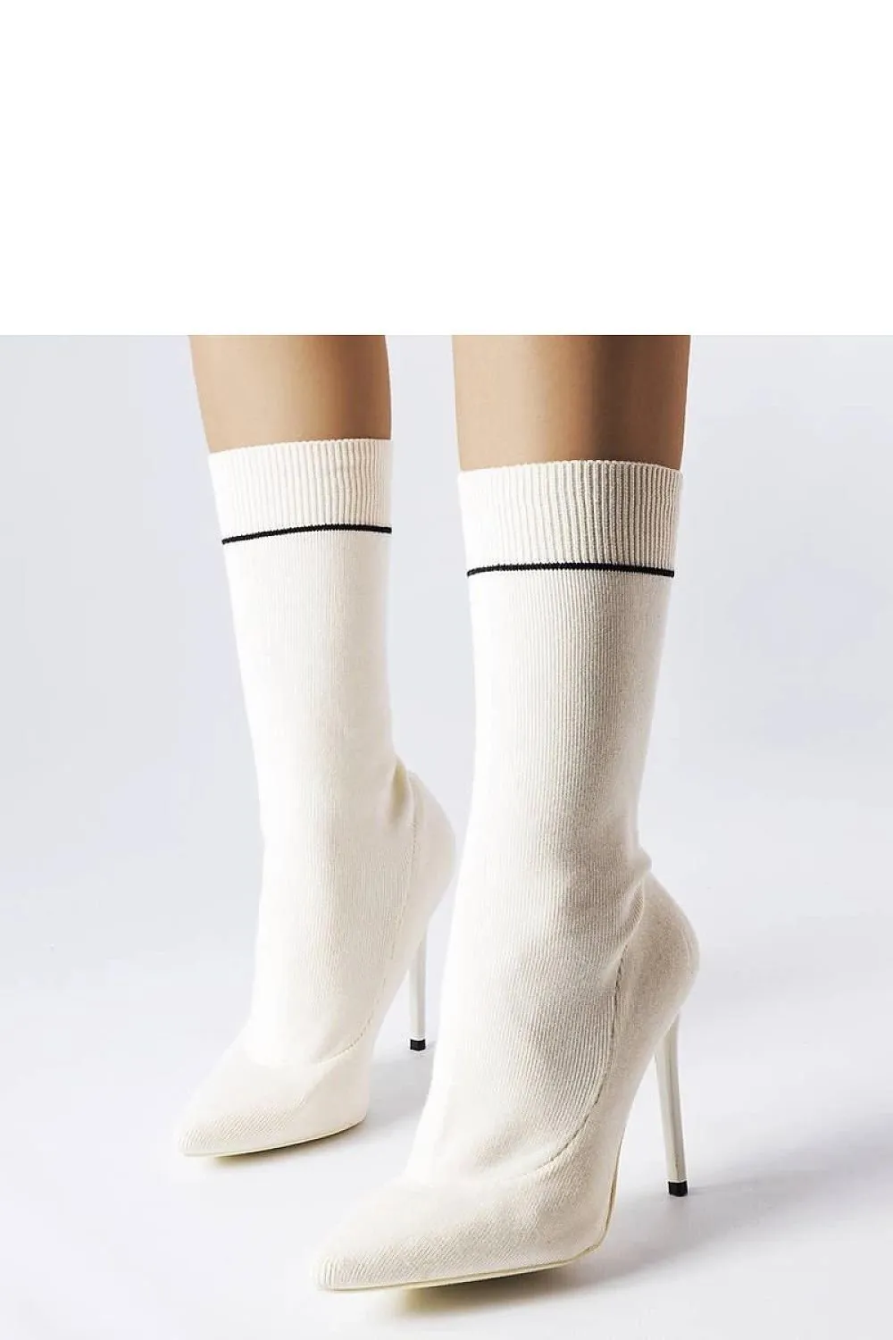 Pelletier's white sock stiletto boots