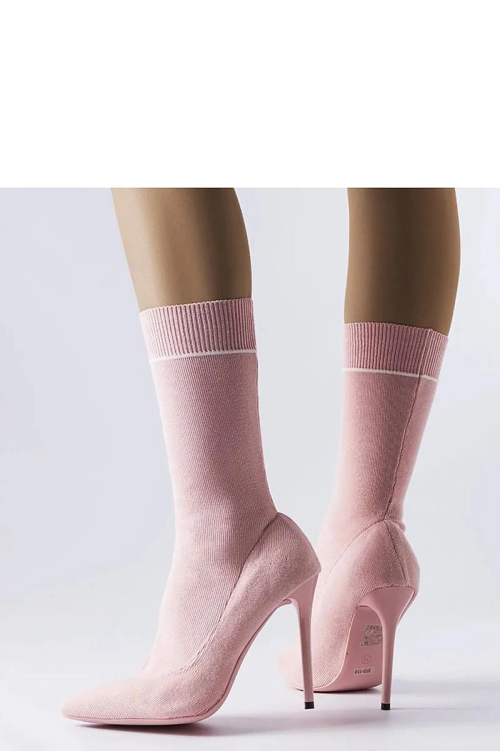 Pelletier's white sock stiletto boots