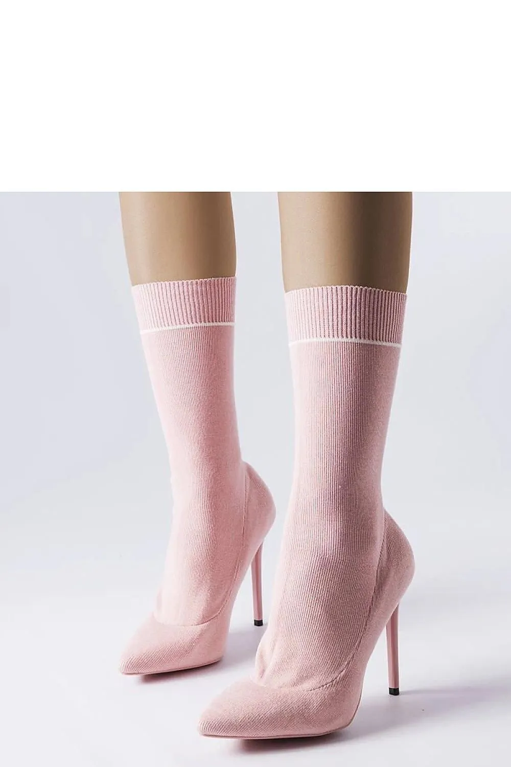 Pelletier's white sock stiletto boots