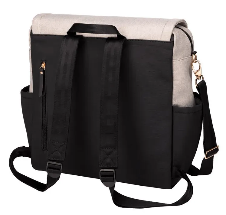 Petunia Pickle Bottom Boxy Backpack in Sand/Black