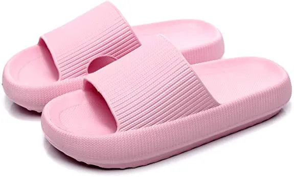 Pillow Slides Slippers for Women,Men Quick Drying Non-Slip Massage Bath Shower Outdoor Sandals with Soft Thick Sole