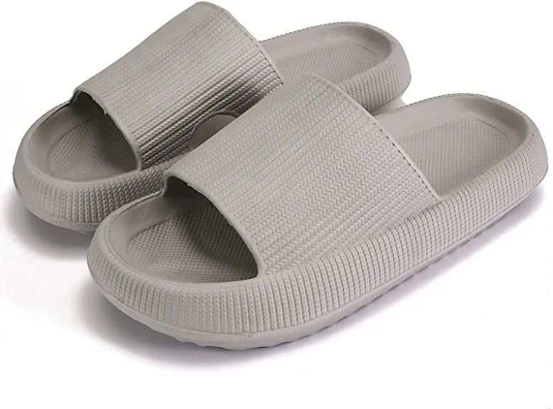 Pillow Slides Slippers for Women,Men Quick Drying Non-Slip Massage Bath Shower Outdoor Sandals with Soft Thick Sole