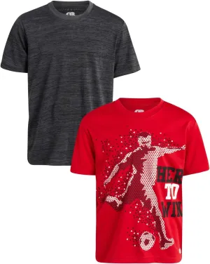Quick Dry Breathable Performance Active Graphic T-Shirts (2 Pack)