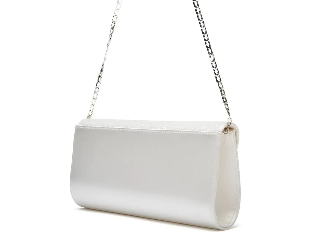 Rainbow Club Ivory Satin and Lace Bridal Bag Melody