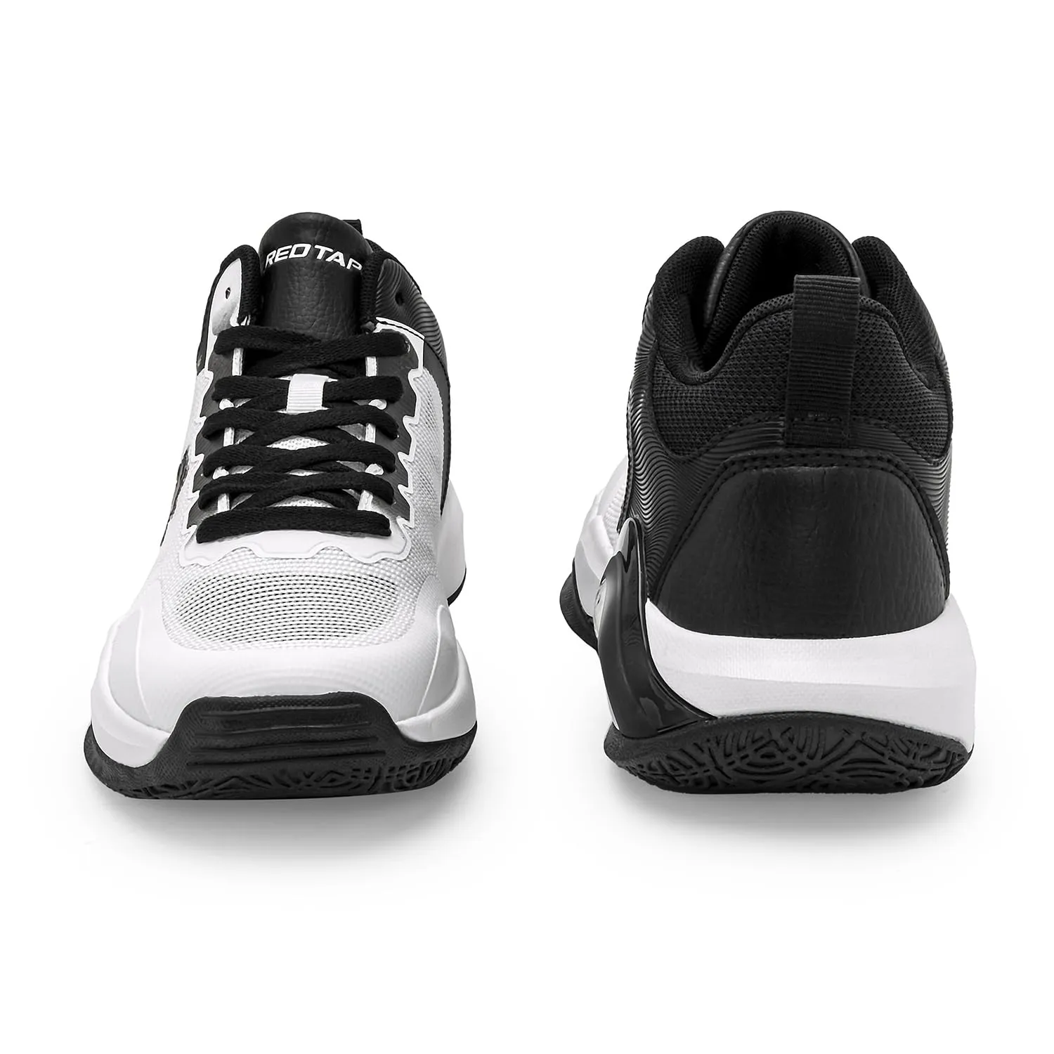Red Tape Casual Sneaker Shoes for Men | Soft Cushioned Insole, Slip-Resistance, Dynamic Feet Support, Arch Support & Shock Absorption Black White