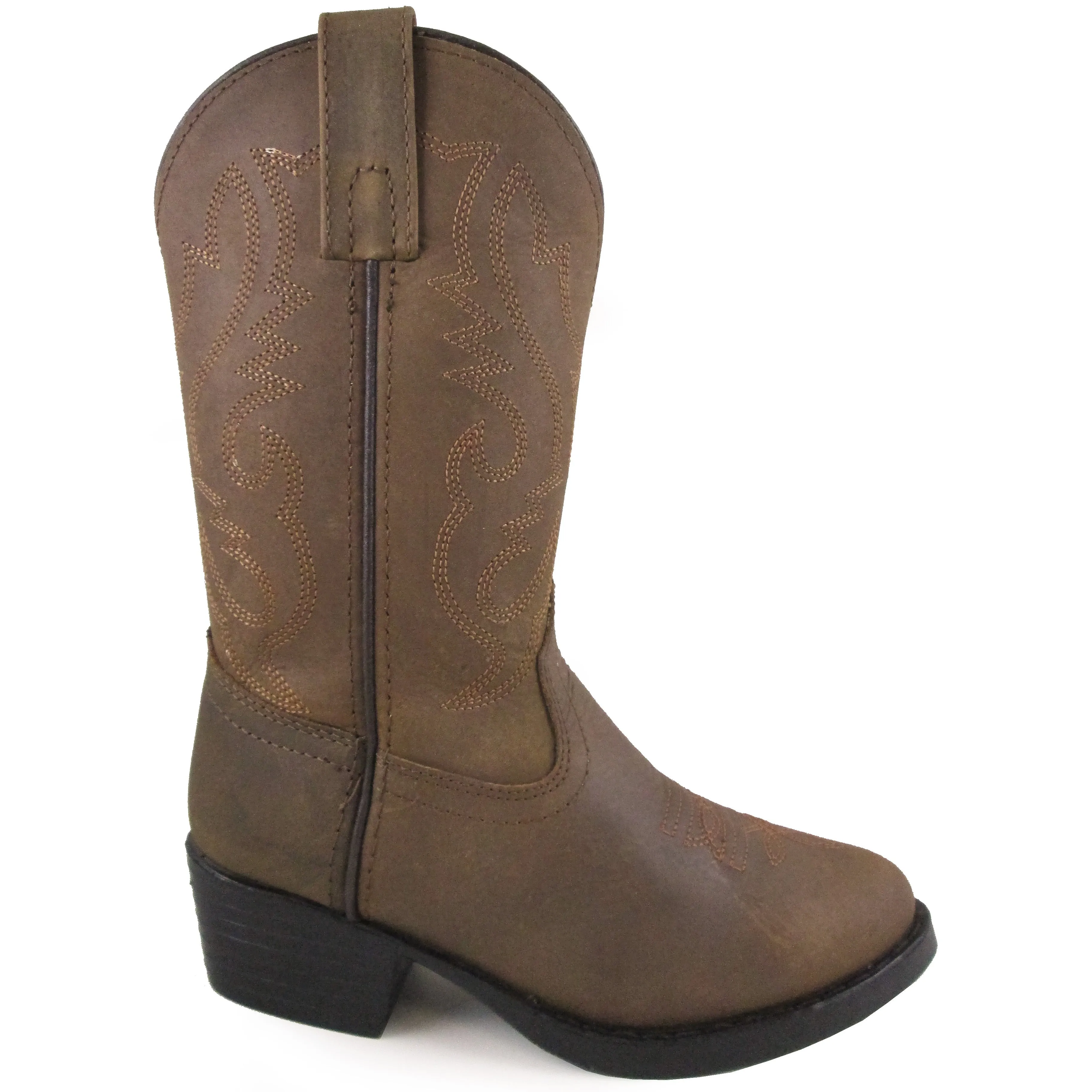 Smoky Mountain Boots Children Boys Denver Brown Oiled Leather Western 9.5 EE