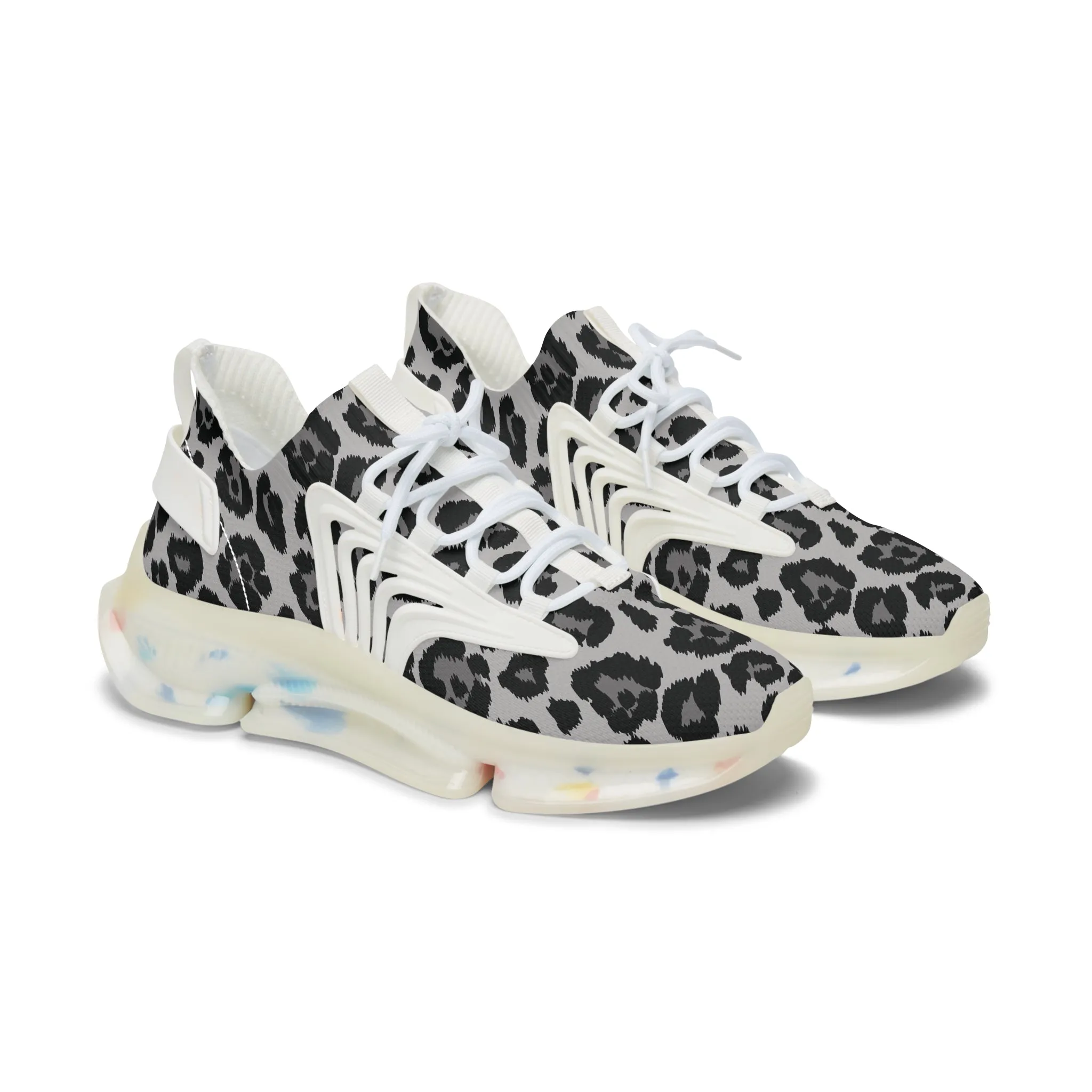 Snow Leopard print Sporty Dad Sneakers