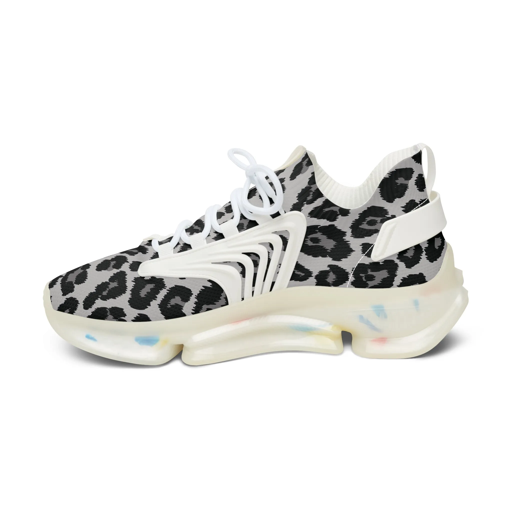 Snow Leopard print Sporty Dad Sneakers