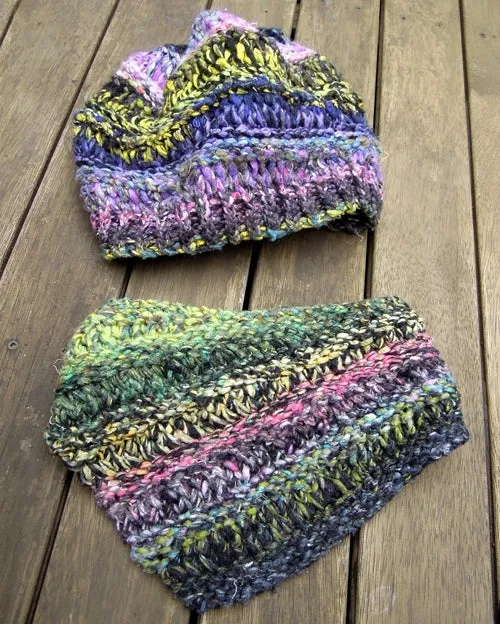 Super Bulky Dropstitch Hat & Cowl Loom Knitting Kit