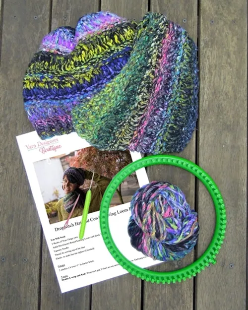 Super Bulky Dropstitch Hat & Cowl Loom Knitting Kit