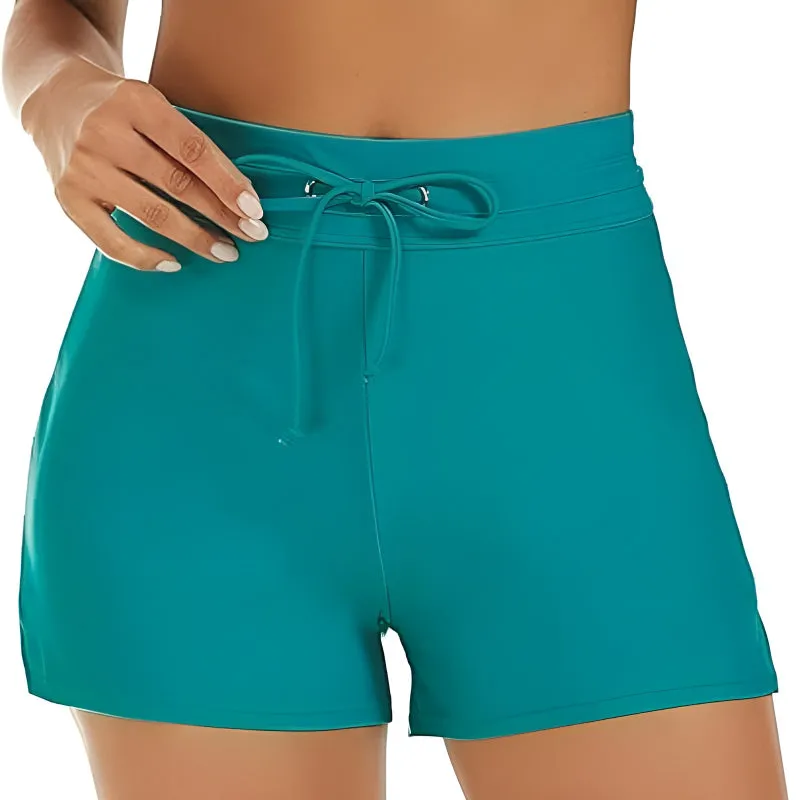 Swim Shorts Built In Briefs – Quick Dry Stretch Fabric with Drawstring