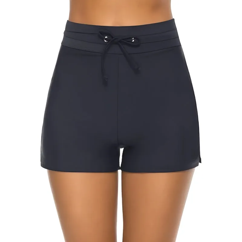 Swim Shorts Built In Briefs – Quick Dry Stretch Fabric with Drawstring