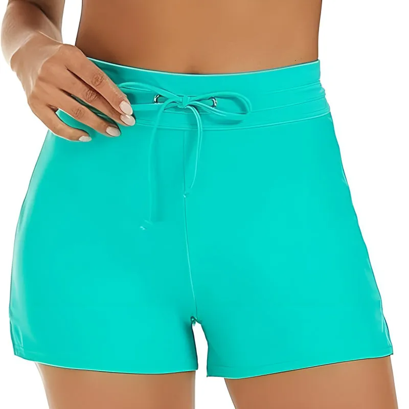 Swim Shorts Built In Briefs – Quick Dry Stretch Fabric with Drawstring