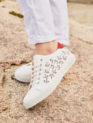 Virevolte Recycled Grain Leather Vegan Sneakers | Ginko Coral