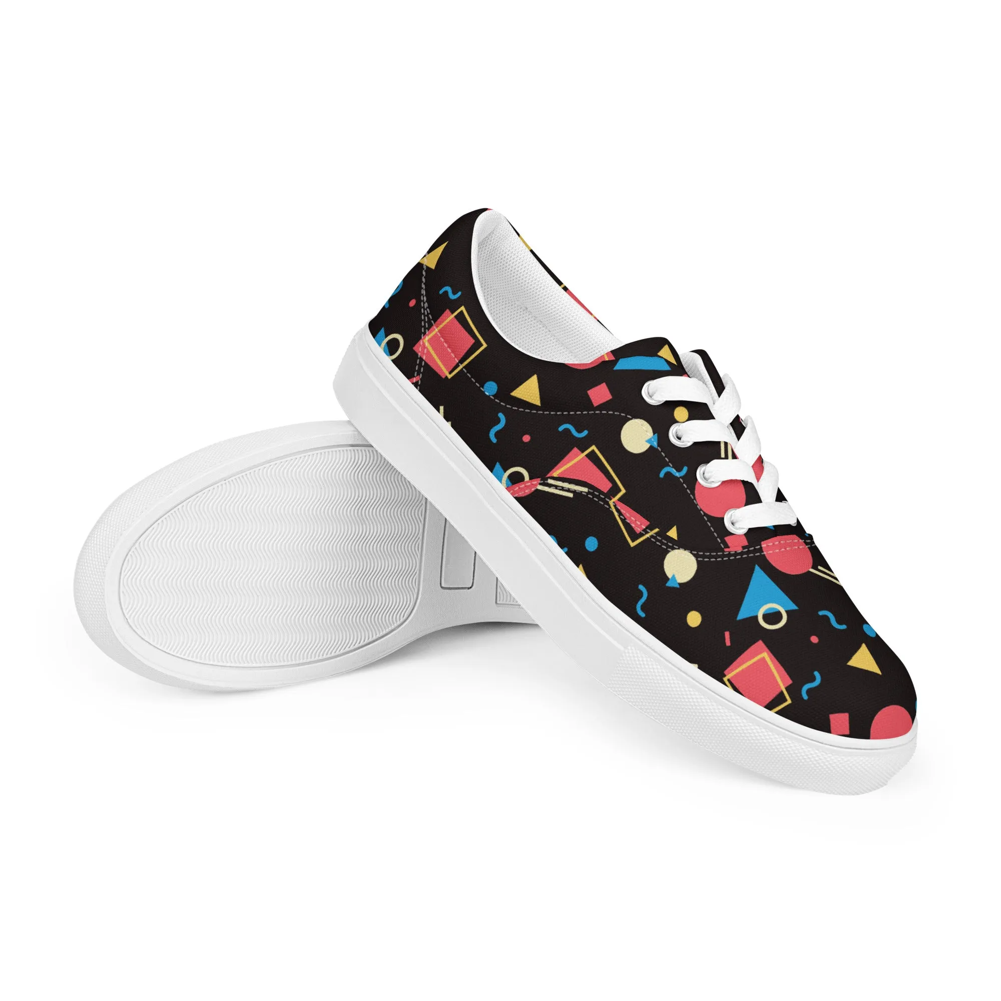WATERMELON SUMMER Men’s Lace-Up Canvas Shoes