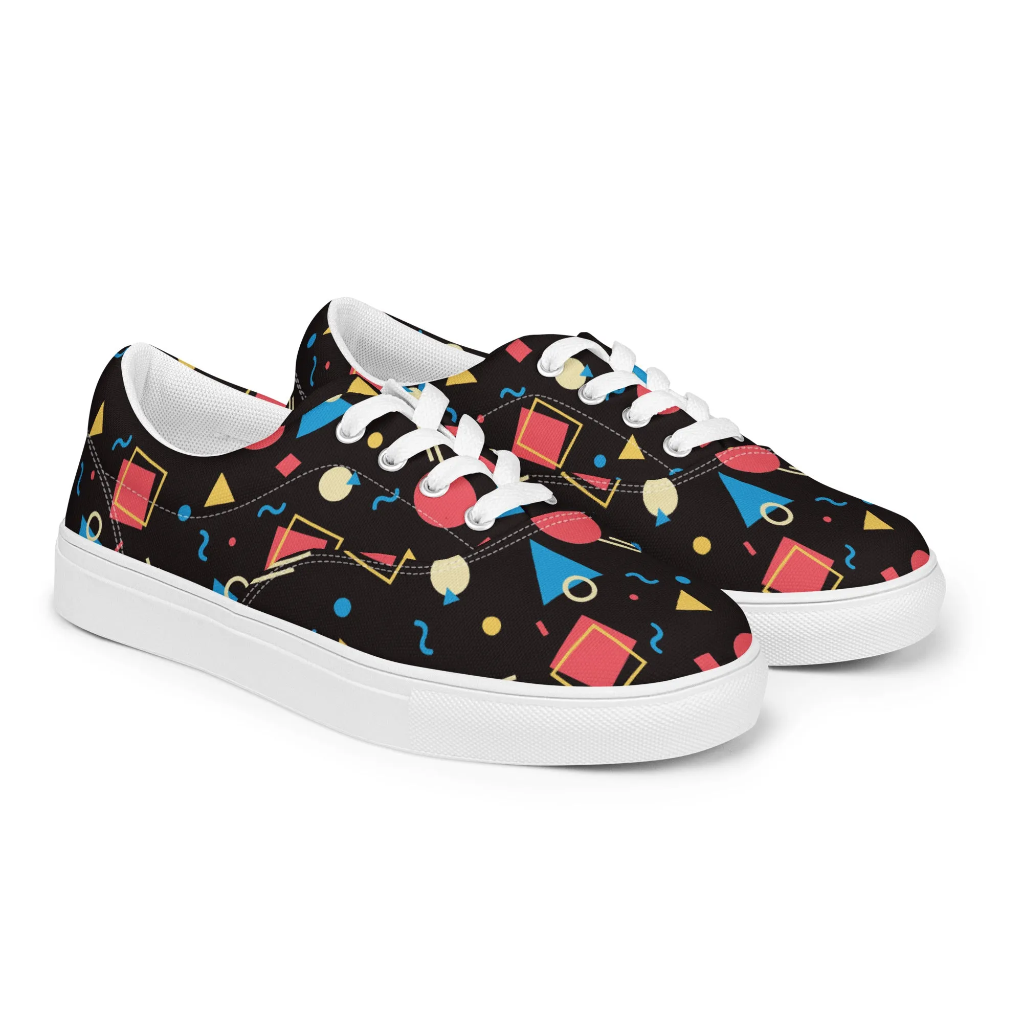 WATERMELON SUMMER Men’s Lace-Up Canvas Shoes