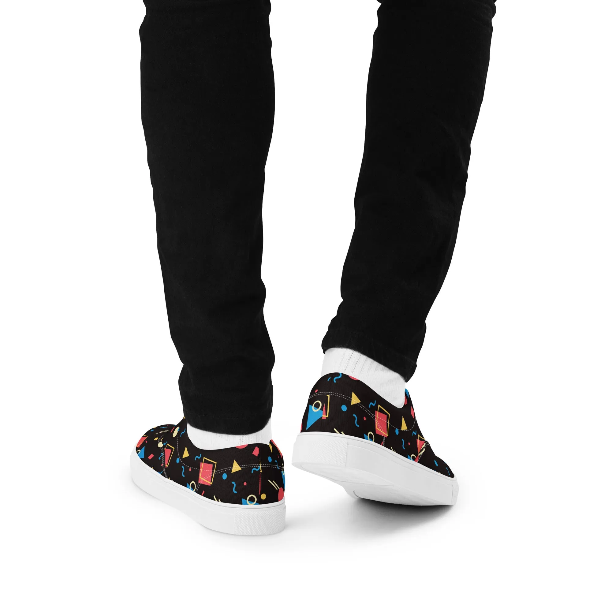 WATERMELON SUMMER Men’s Lace-Up Canvas Shoes
