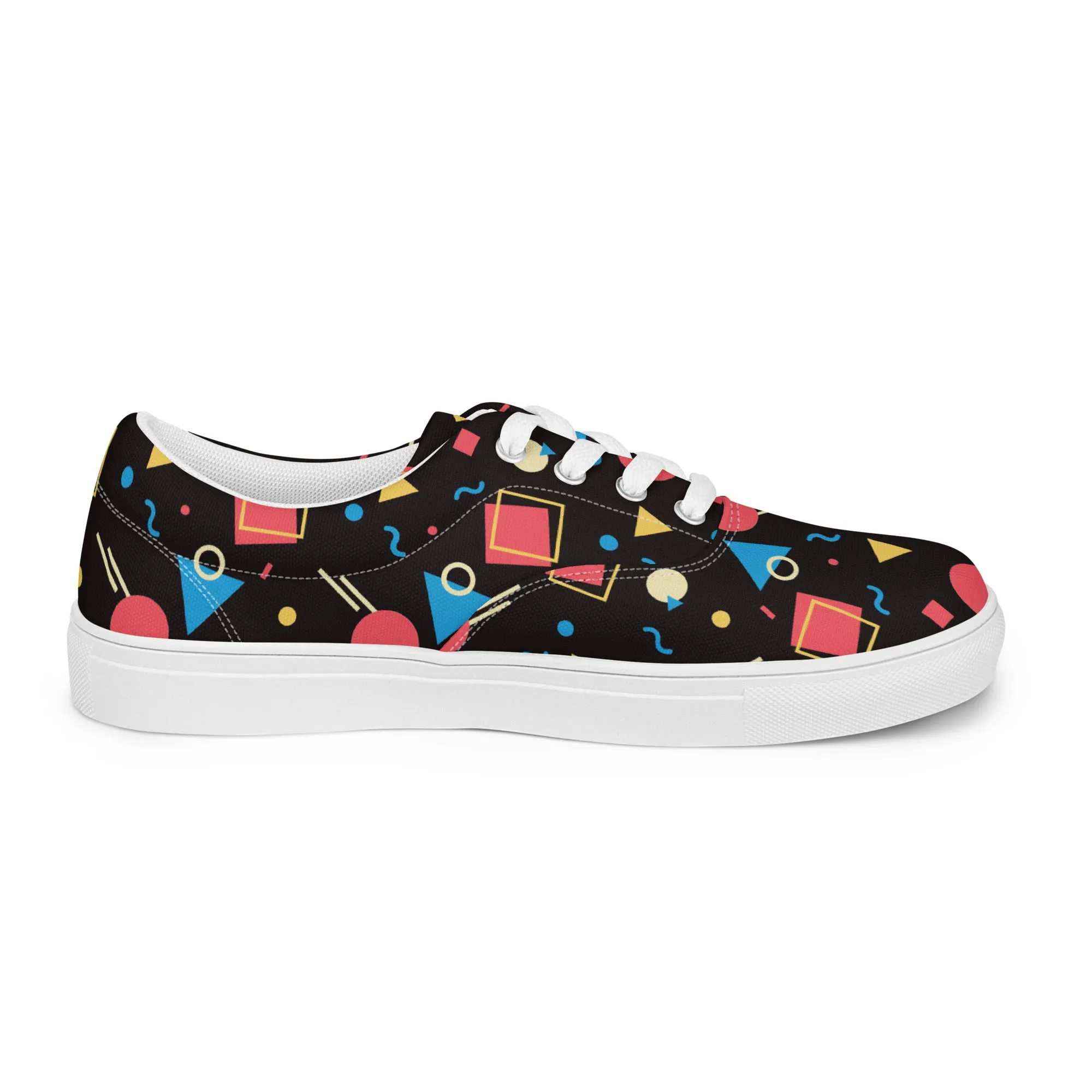 WATERMELON SUMMER Men’s Lace-Up Canvas Shoes