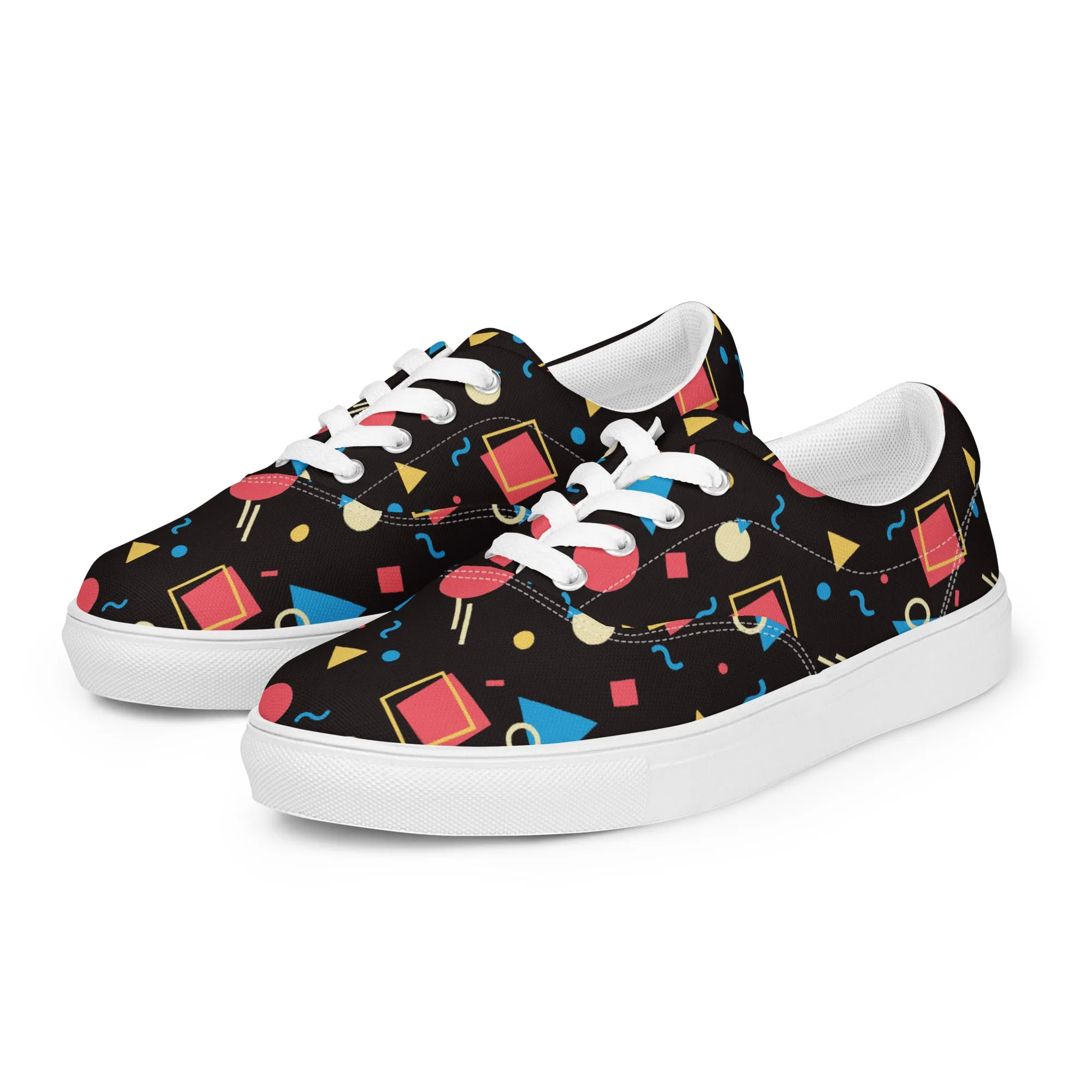 WATERMELON SUMMER Men’s Lace-Up Canvas Shoes