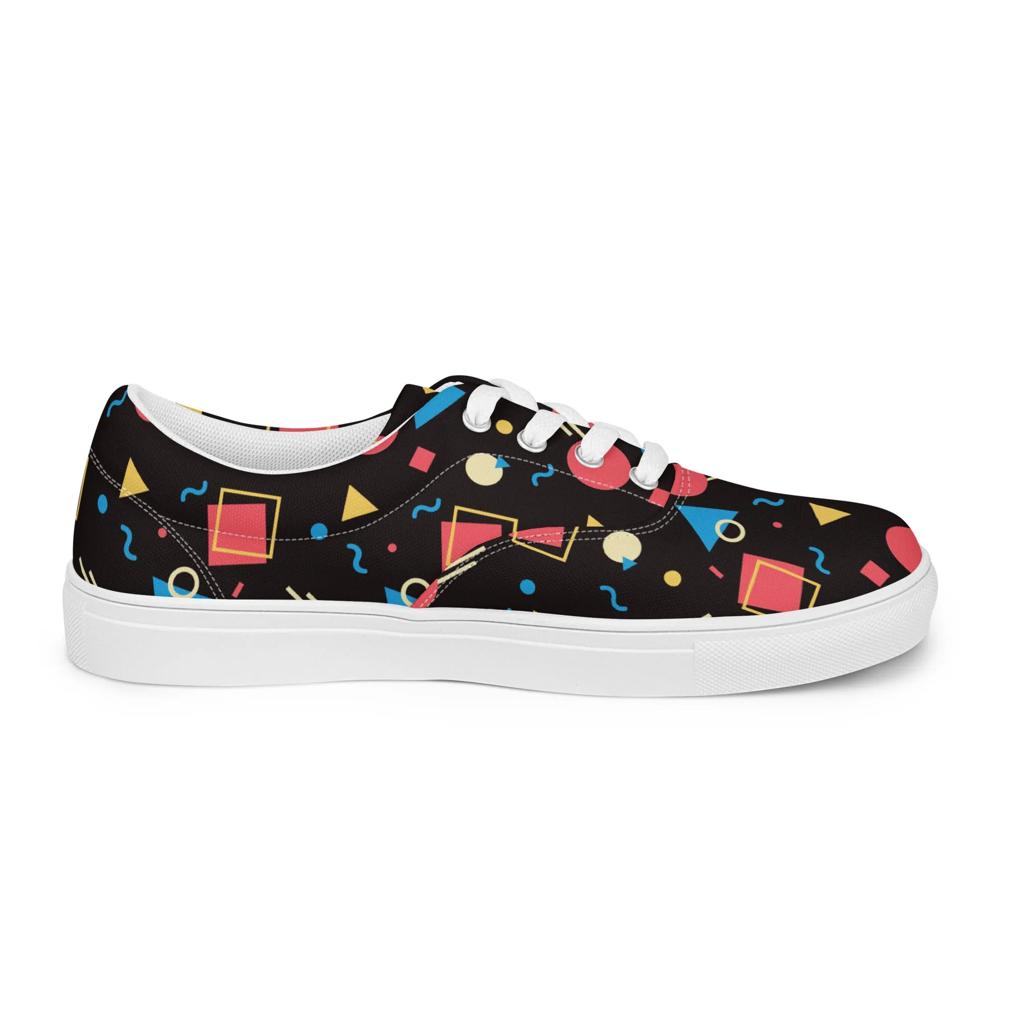 WATERMELON SUMMER Men’s Lace-Up Canvas Shoes