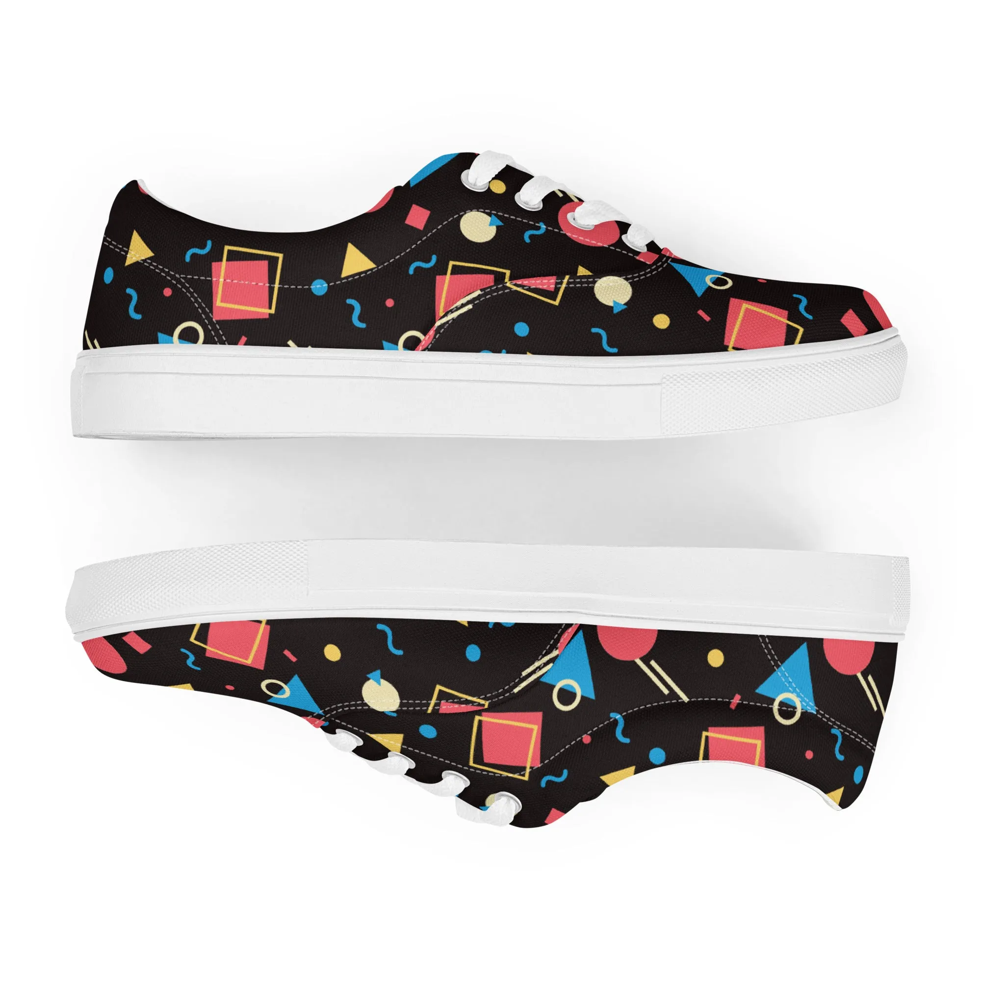 WATERMELON SUMMER Men’s Lace-Up Canvas Shoes