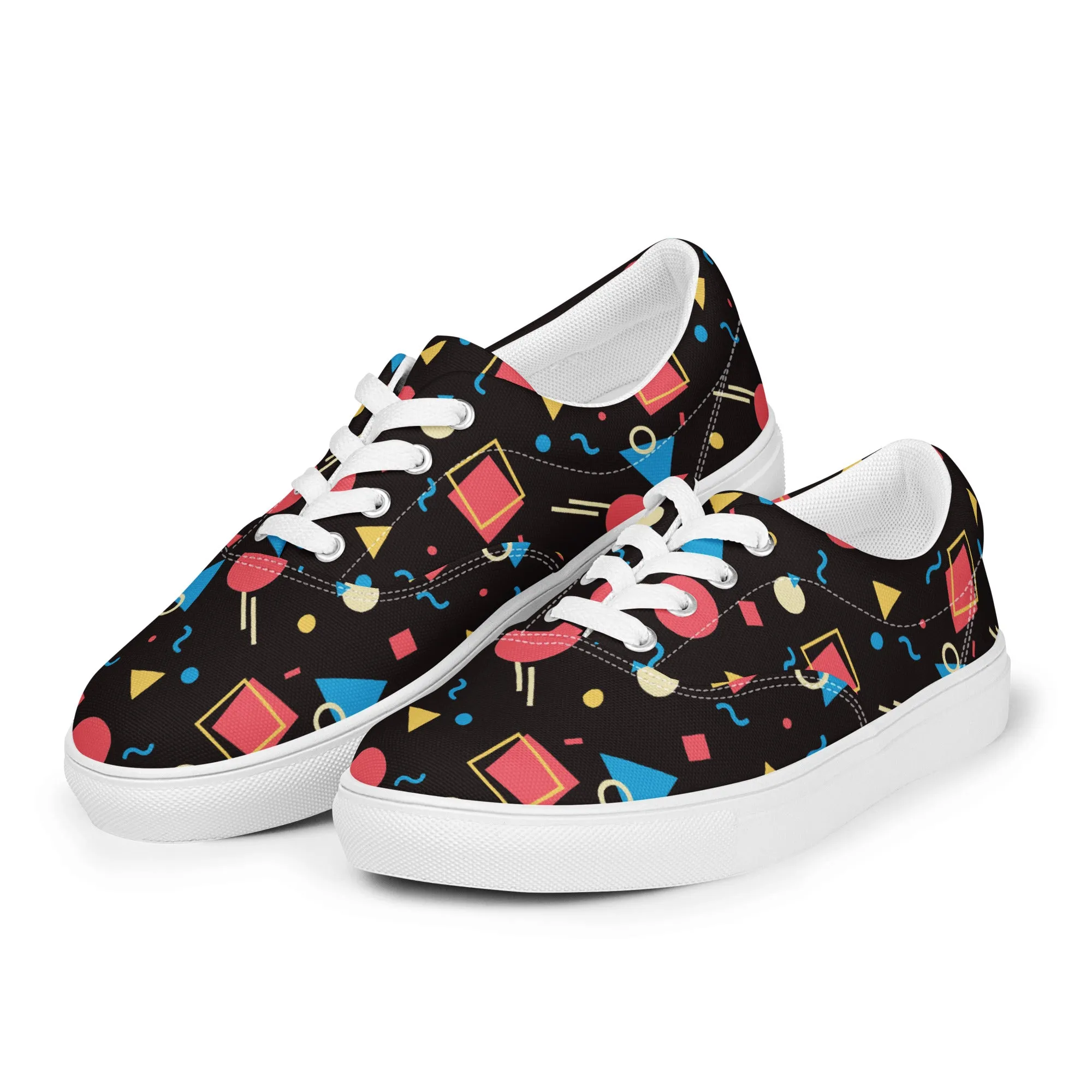 WATERMELON SUMMER Men’s Lace-Up Canvas Shoes