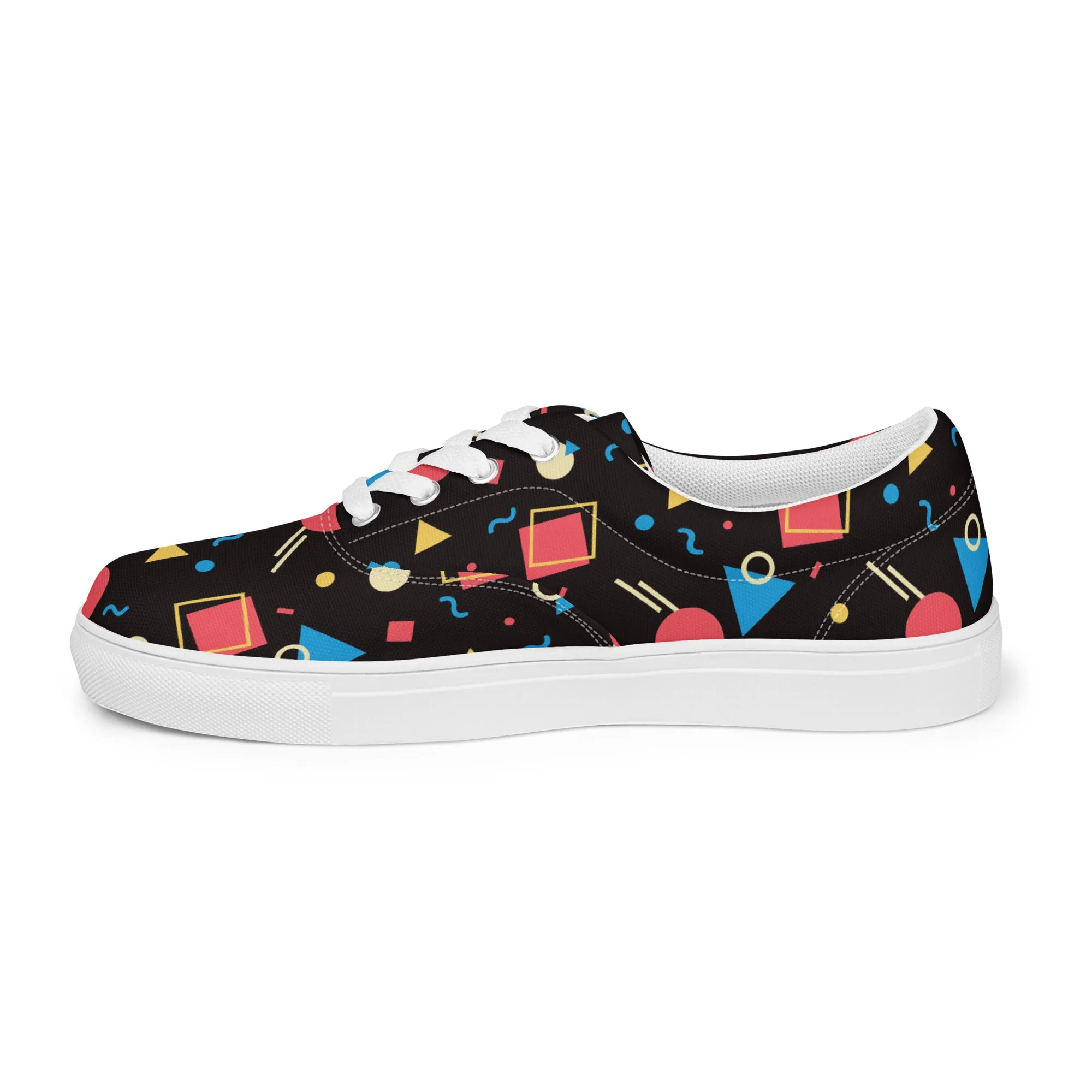 WATERMELON SUMMER Men’s Lace-Up Canvas Shoes