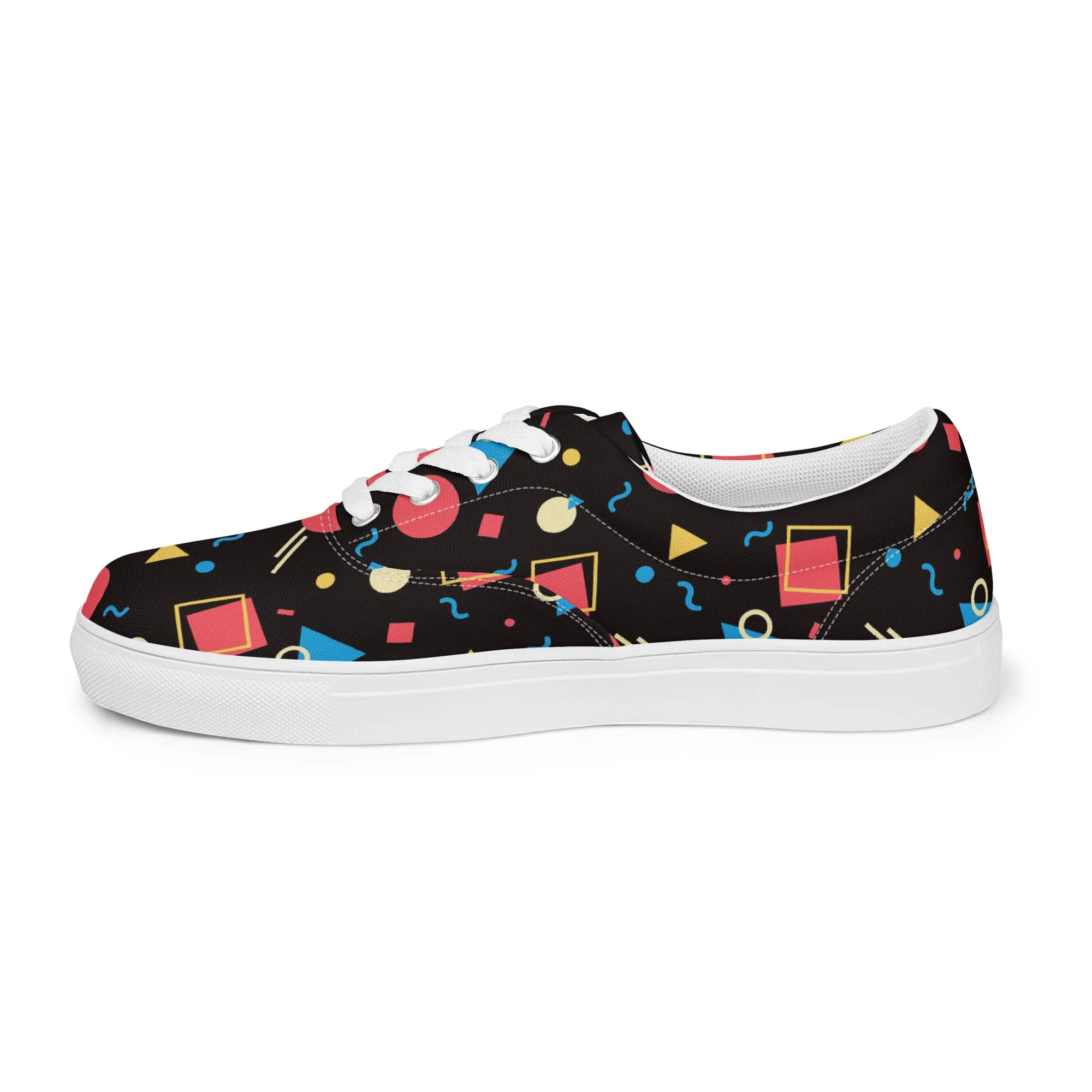 WATERMELON SUMMER Men’s Lace-Up Canvas Shoes