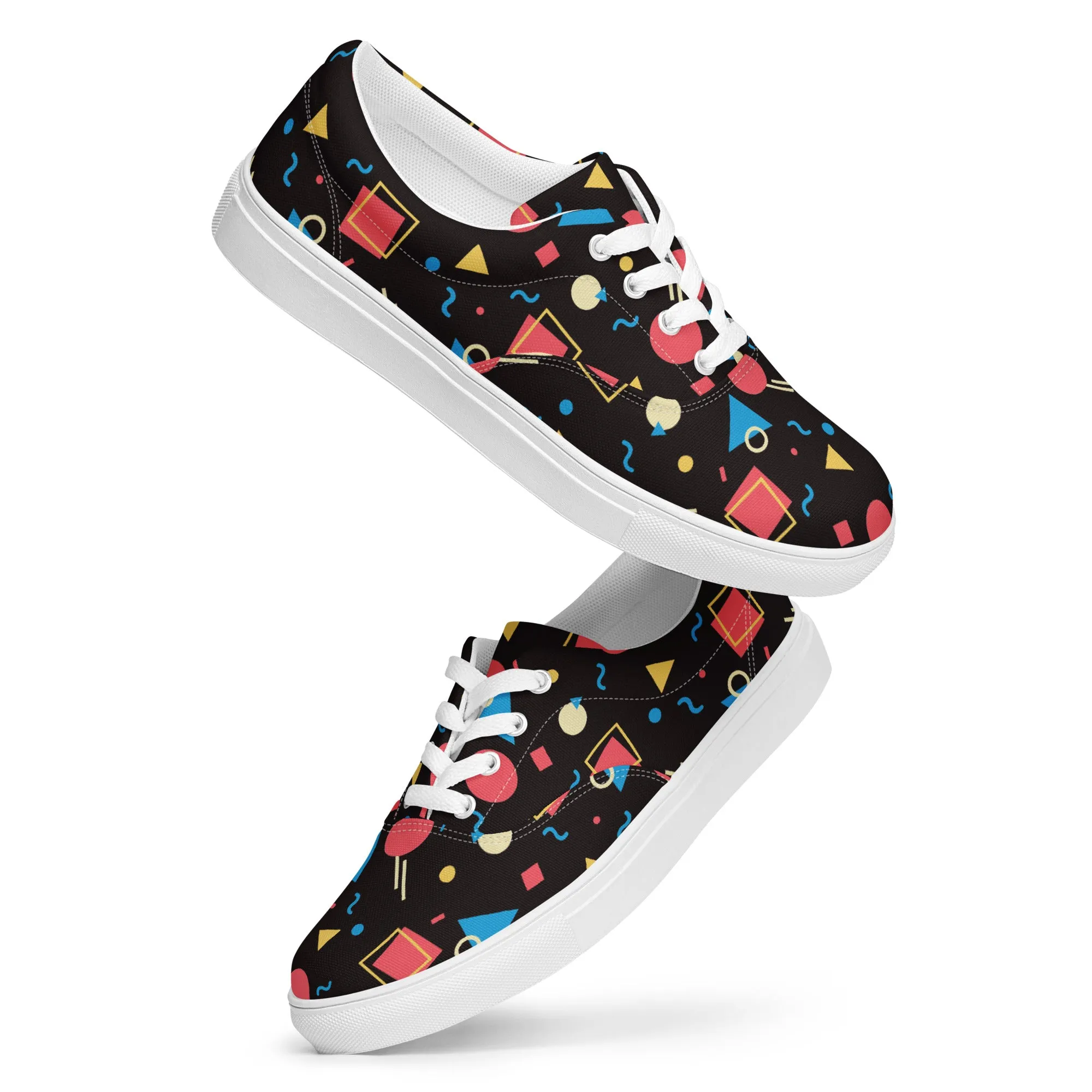 WATERMELON SUMMER Men’s Lace-Up Canvas Shoes
