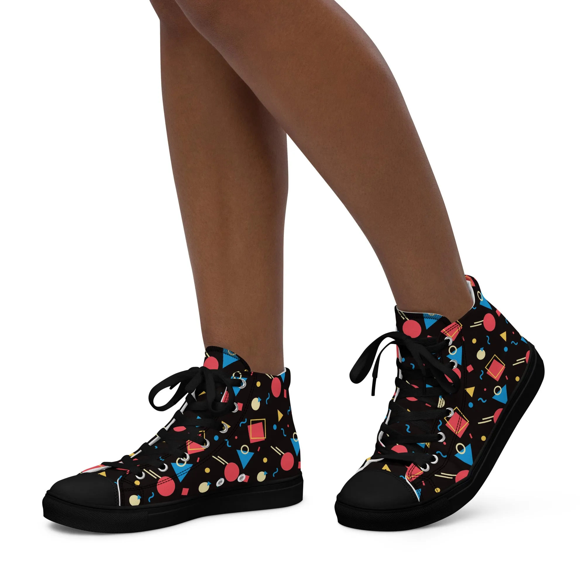 WATERMELON SUMMER Women's High Top Canvas Shoes