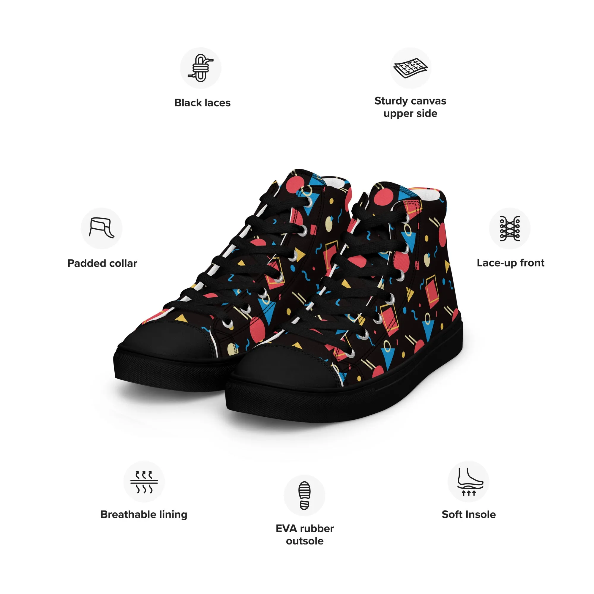 WATERMELON SUMMER Women's High Top Canvas Shoes